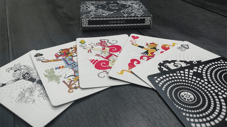 PlayingCardDecks.com-Maya Magic Black Playing Cards