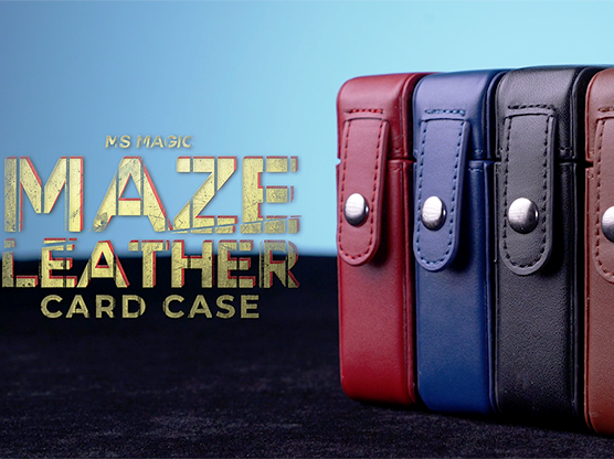 PlayingCardDecks.com-MAZE Leather Playing Card Case