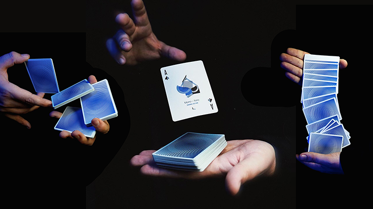 PlayingCardDecks.com-Mono - Xero Chroma Blue Playing Cards USPCC