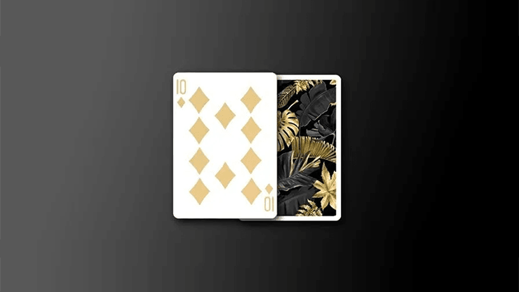 PlayingCardDecks.com-Monstera Black Playing Cards TCC