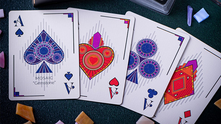 PlayingCardDecks.com-Mosaic Gemstone Playing Cards WJPC