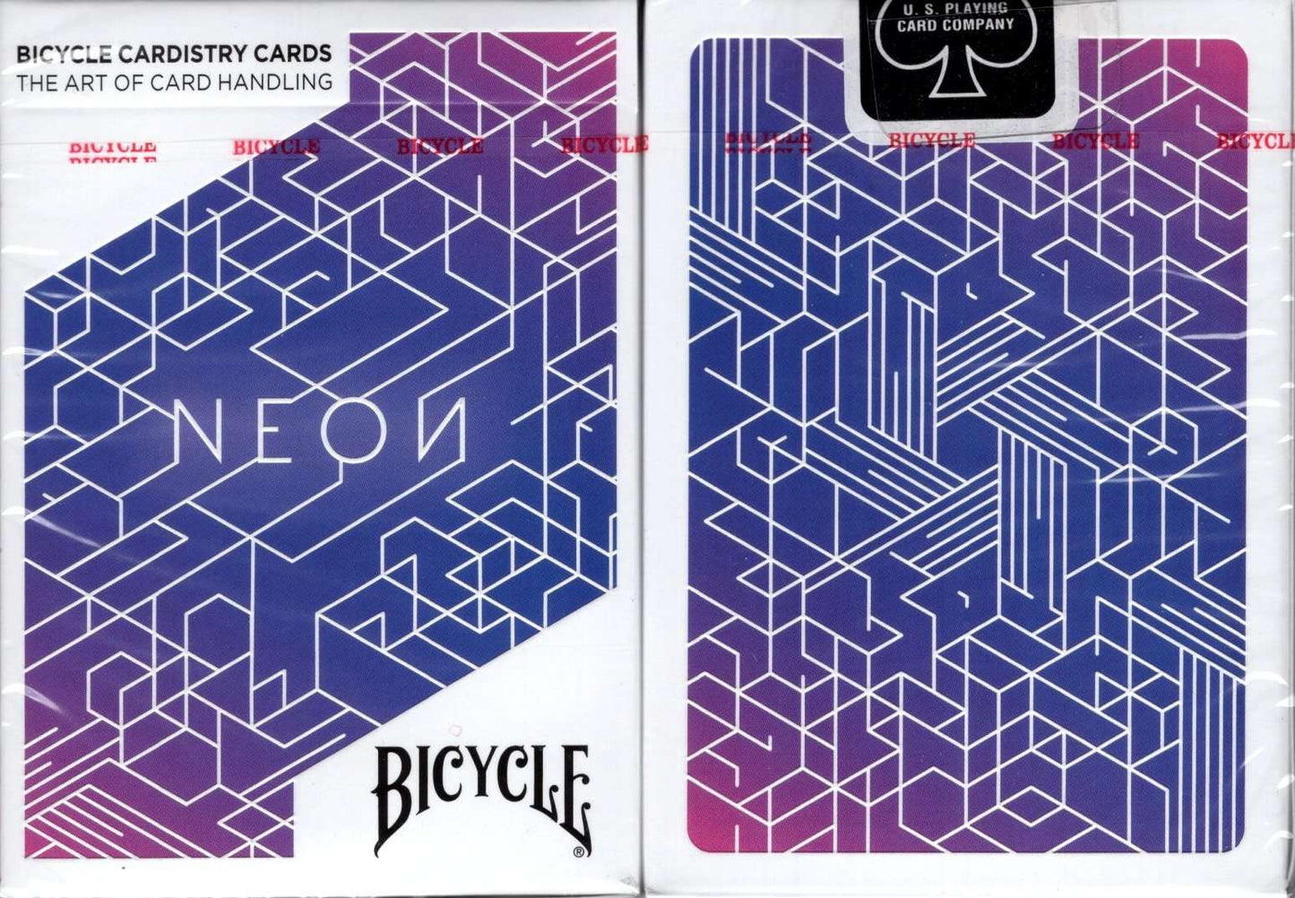 PlayingCardDecks.com-Neon Blue Aurora Bicycle Cardistry Cards