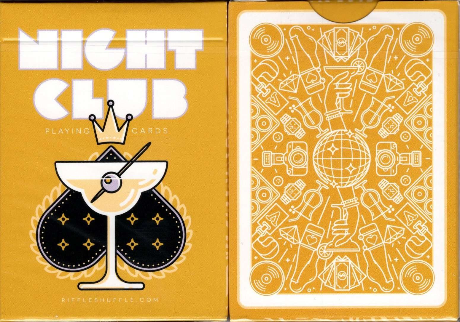PlayingCardDecks.com-Nightclub Playing Cards USPCC: Champagne Yellow