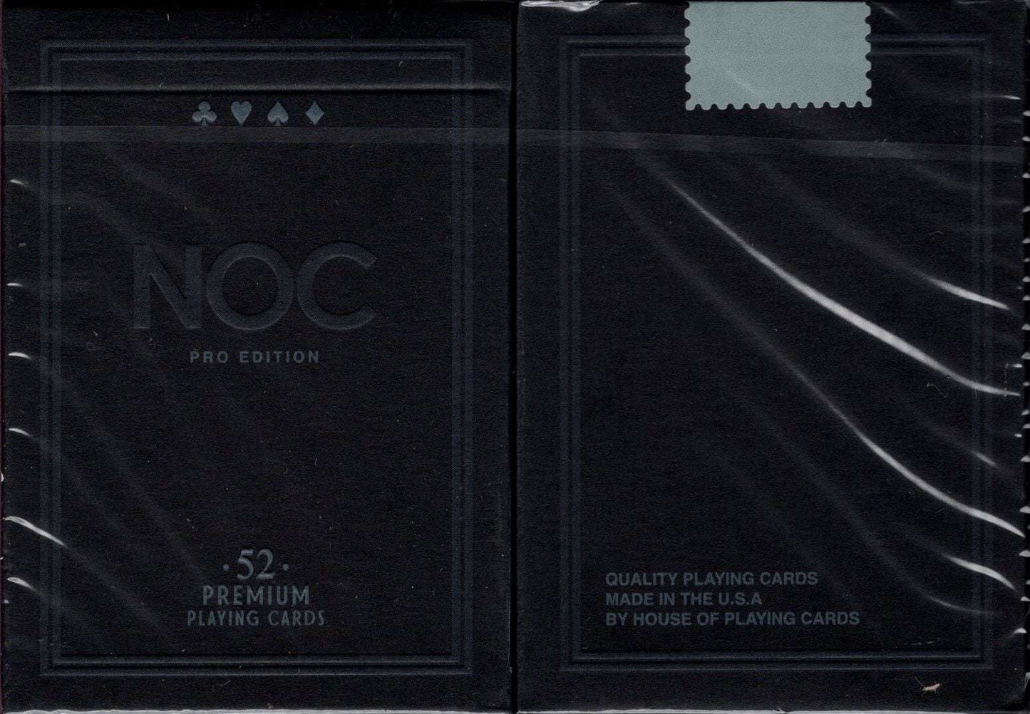 PlayingCardDecks.com-NOC Pro Jet Black Marked Playing Cards USPCC