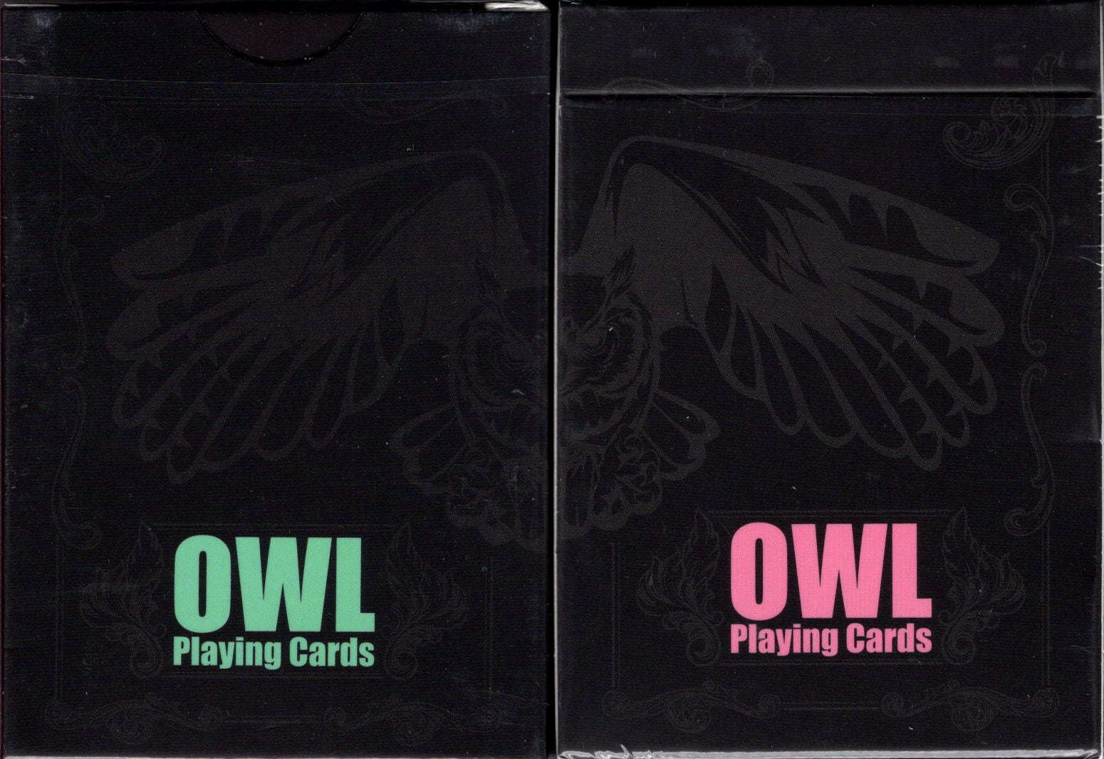 PlayingCardDecks.com-Owl Black Playing Cards HCPC