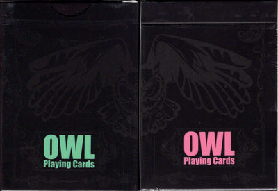 PlayingCardDecks.com-Owl Black Playing Cards HCPC