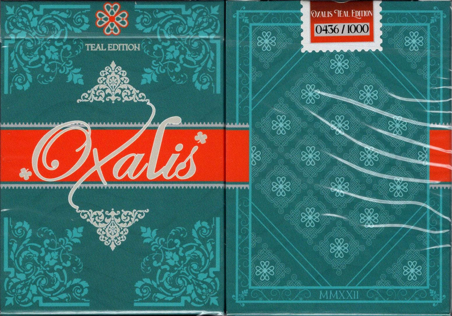 PlayingCardDecks.com-Oxalis Teal Playing Cards USPCC