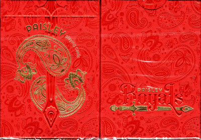 PlayingCardDecks.com-Paisley Royals Red Playing Cards USPCC
