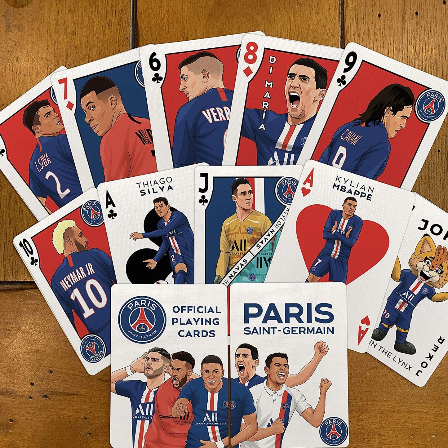 PlayingCardDecks.com-Paris Saint Germain Soccer Playing Cards