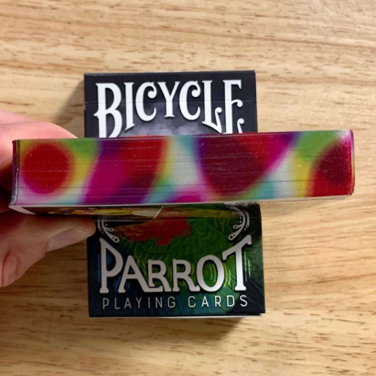 PlayingCardDecks.com-Parrot Gilded Bicycle Playing Cards