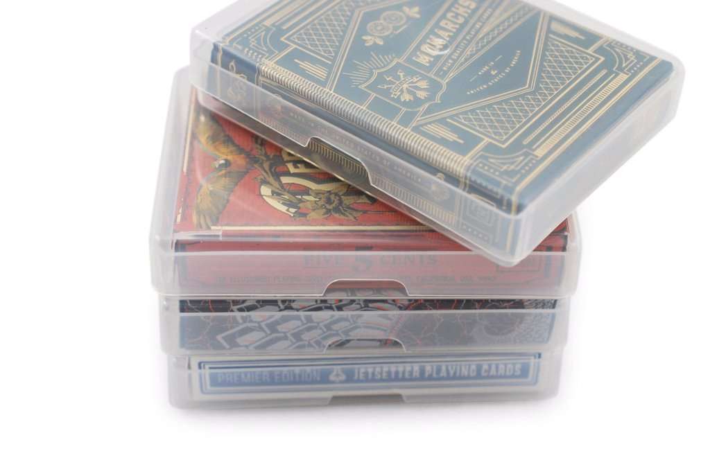 PlayingCardDecks.com-1 Dozen Clear Plastic Boxes for Regular Sized Playing Cards in Tuck Case