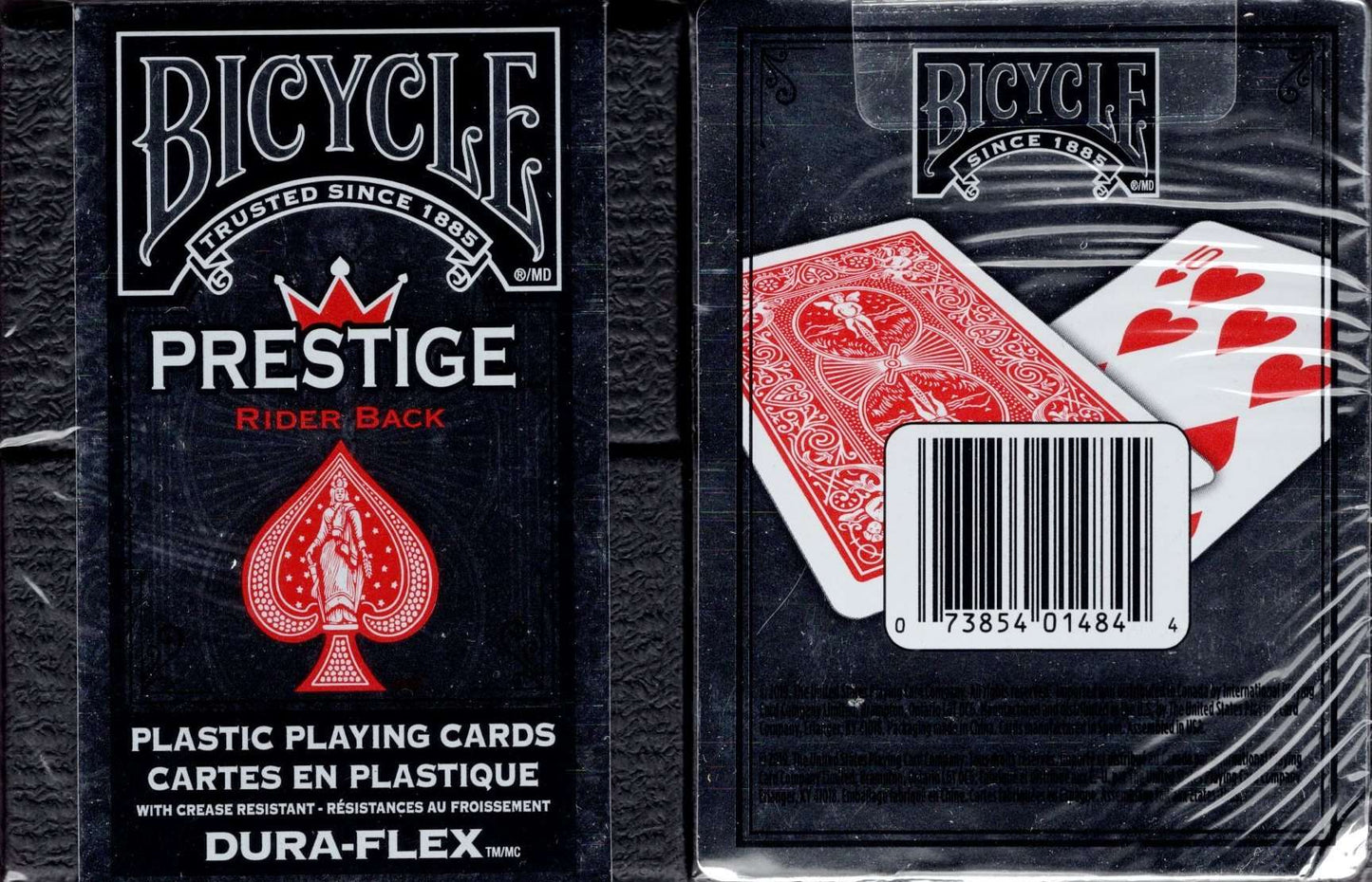 PlayingCardDecks.com-Prestige Plastic Red Bicycle Playing Cards Deck