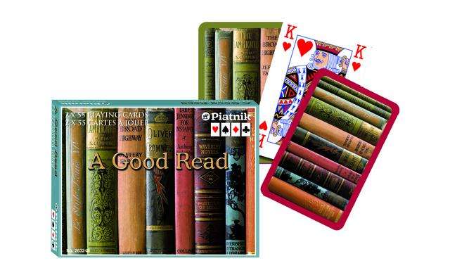 PlayingCardDecks.com-A Good Read 2 Deck Set Bridge Playing Cards Piatnik