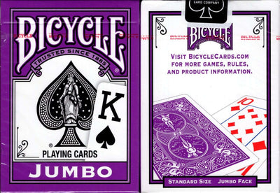 PlayingCardDecks.com-Purple Jumbo Index Bicycle Playing Cards
