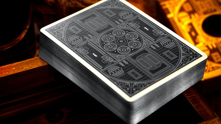 PlayingCardDecks.com-Rattler Gorge Noir Gilded Playing Cards Cartamundi