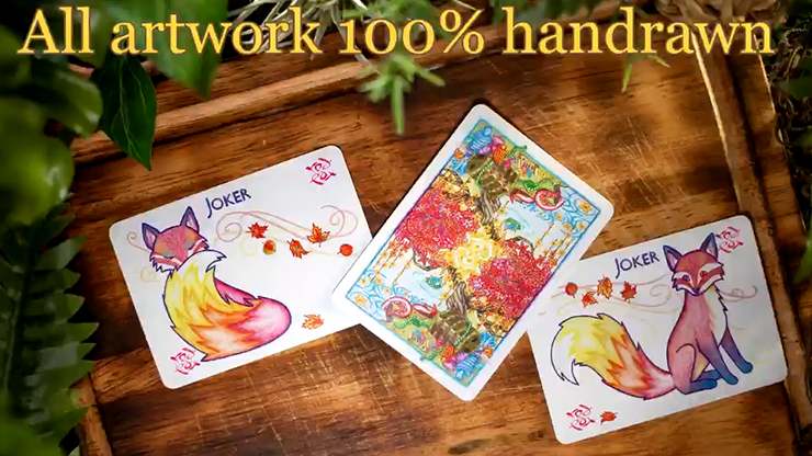 PlayingCardDecks.com-Red Fox Enchanted Puzzle Playing Cards USPCC