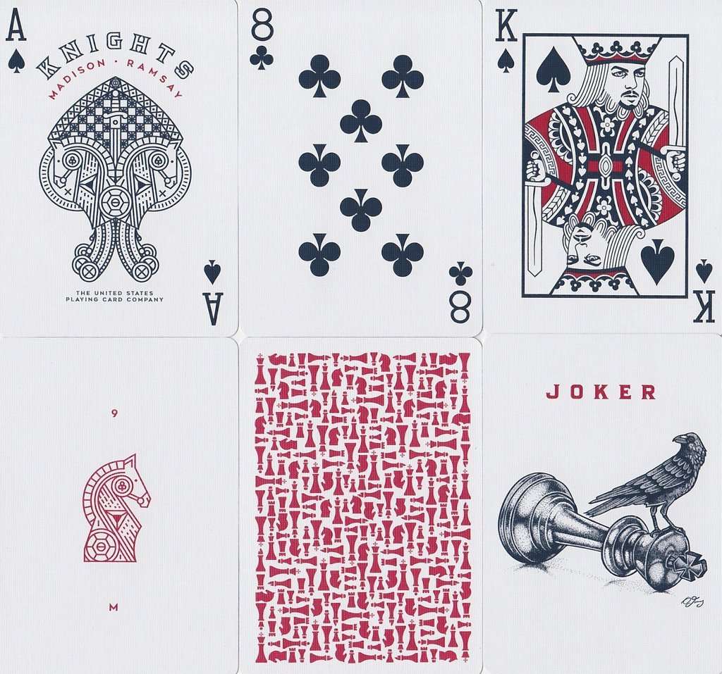 PlayingCardDecks.com-Knights Red Playing Cards USPCC