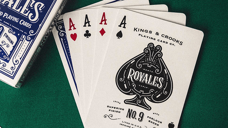 PlayingCardDecks.com-Royales Parlour Blue Playing Cards USPCC