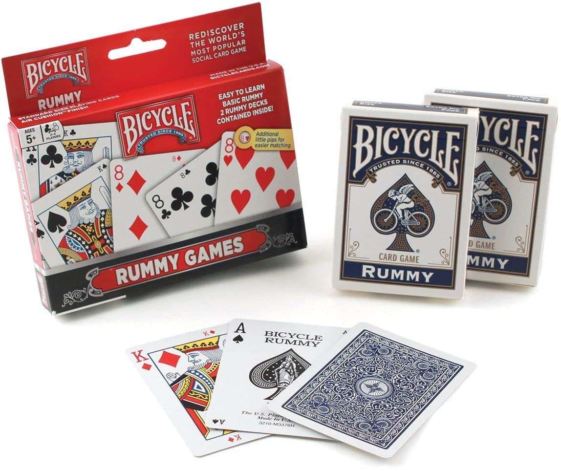 PlayingCardDecks.com-Rummy 2 Deck Set Bicycle Playing Cards