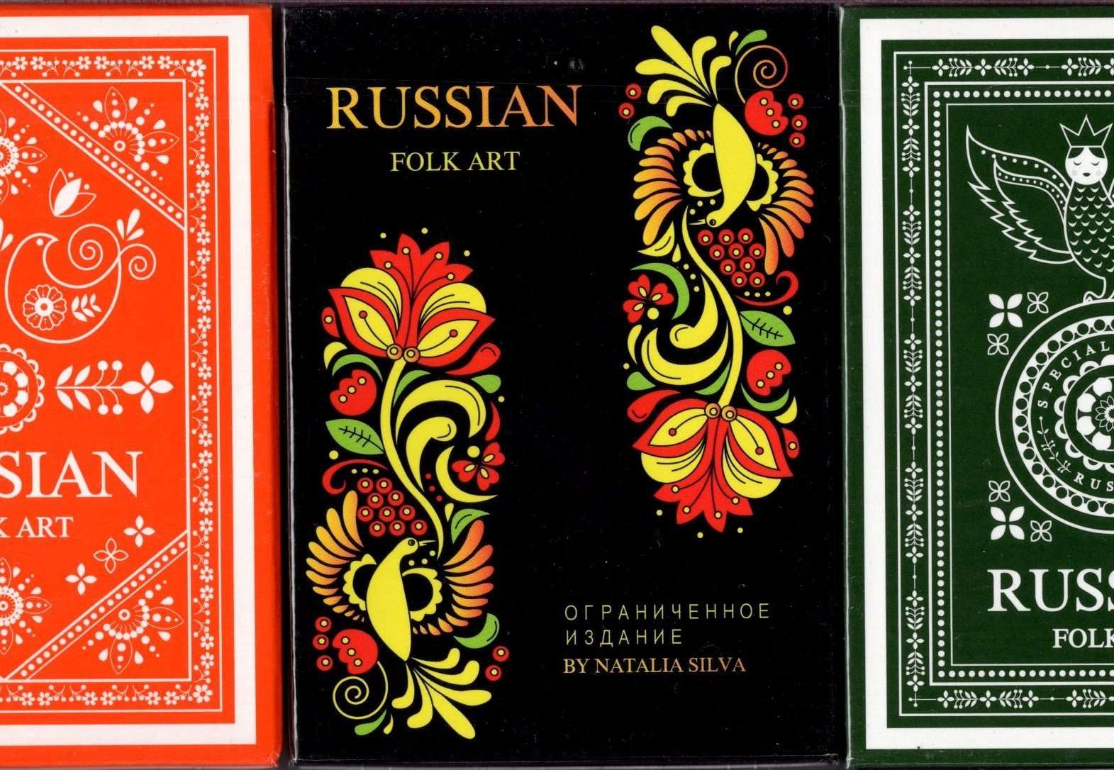 PlayingCardDecks.com-Russian Folk Art Playing Cards 3 Deck Set USPCC