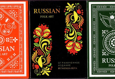 PlayingCardDecks.com-Russian Folk Art Playing Cards 3 Deck Set USPCC