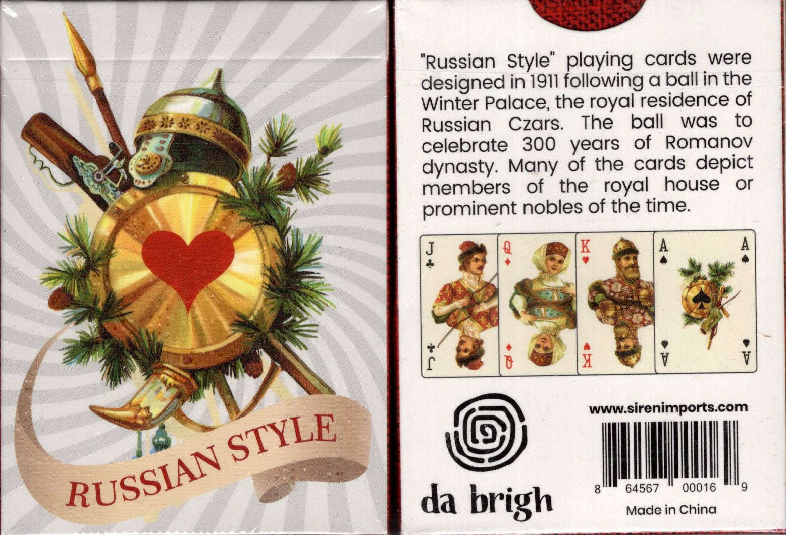 PlayingCardDecks.com-Russian Style Playing Cards da brigh: Red