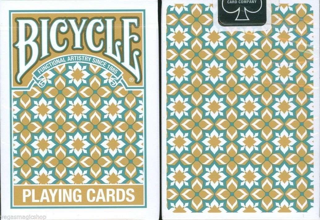 PlayingCardDecks.com-Madison Bicycle Playing Cards Turquoise & Gold