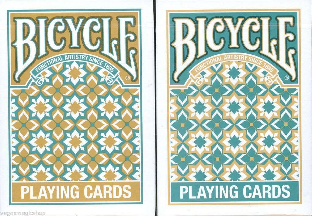 PlayingCardDecks.com-Madison Bicycle Playing Cards Turquoise & Gold