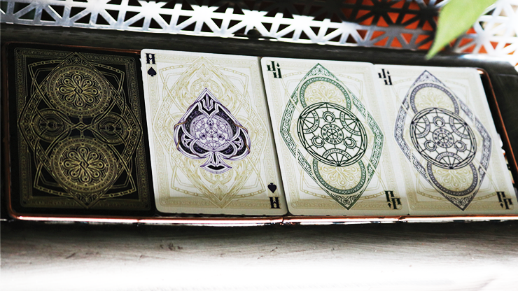 PlayingCardDecks.com-Black Magic Silver Gilded Playing Cards USPCC