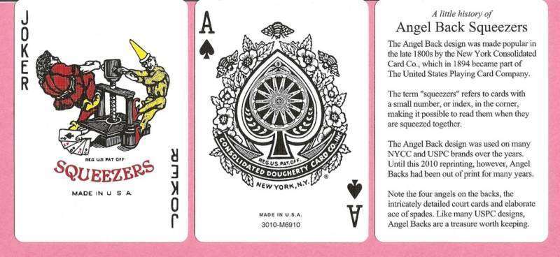 Angel Back Squeezers Playing Cards USPCC