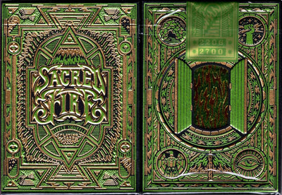 PlayingCardDecks.com-Sacred Fire Emerald Playing Cards TPCC