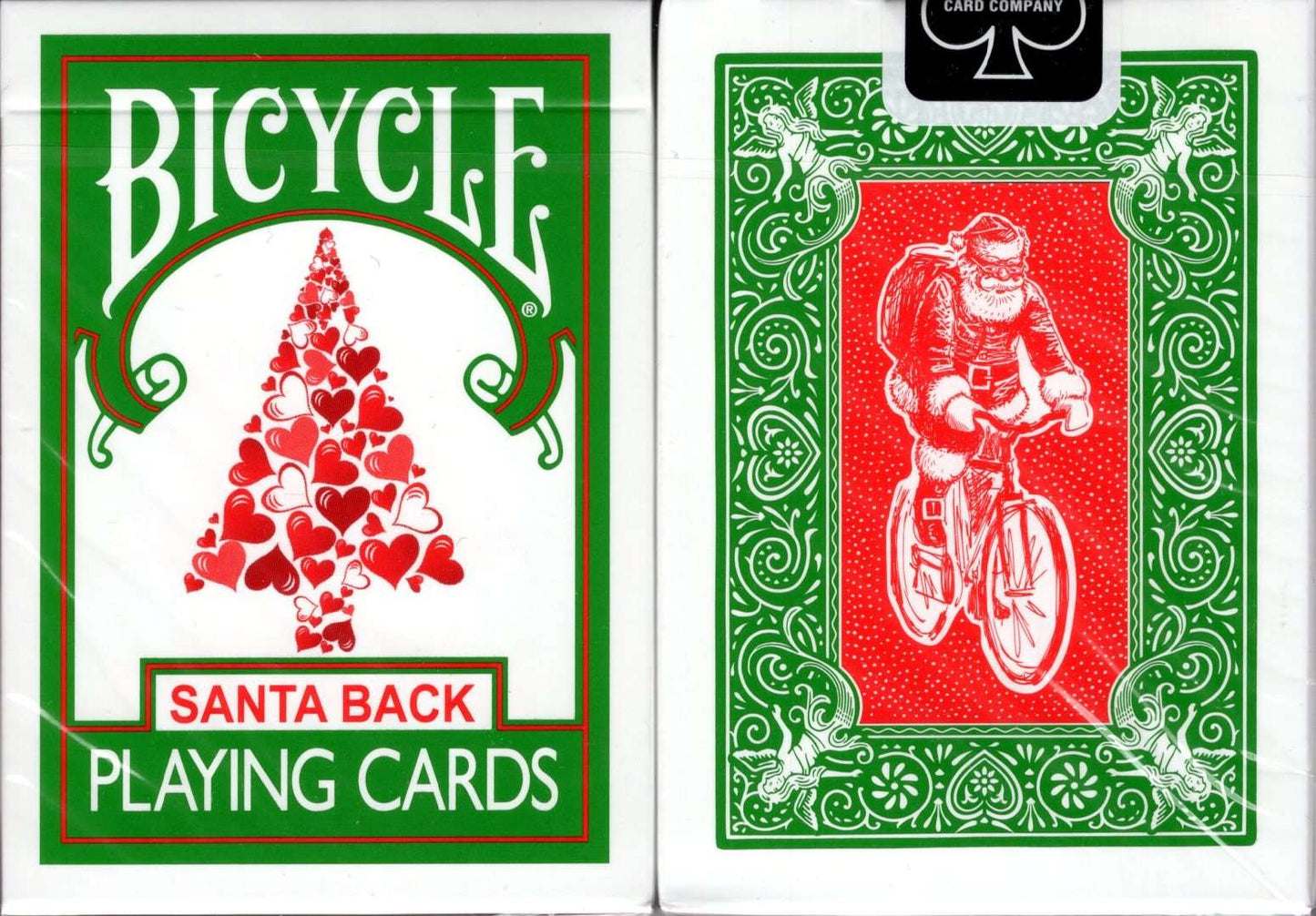 PlayingCardDecks.com-Santa Back v2 Bicycle Playing Cards: Green