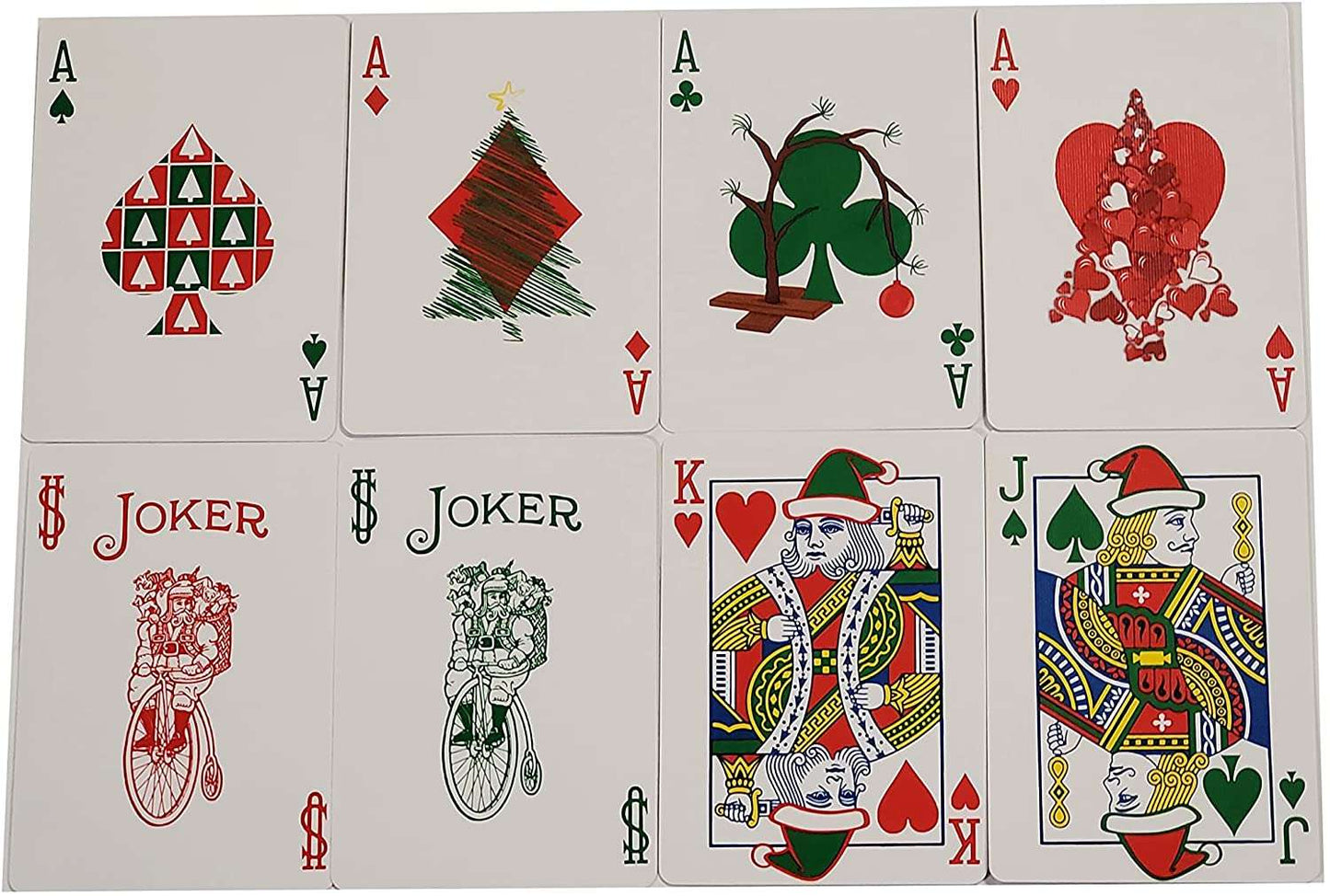 PlayingCardDecks.com-Santa Back v2 Bicycle Playing Cards