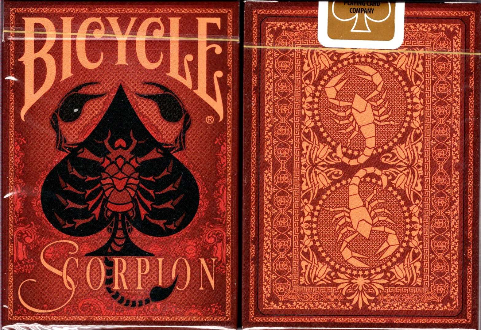 PlayingCardDecks.com-Scorpion Gilded Bicycle Playing Cards: Red
