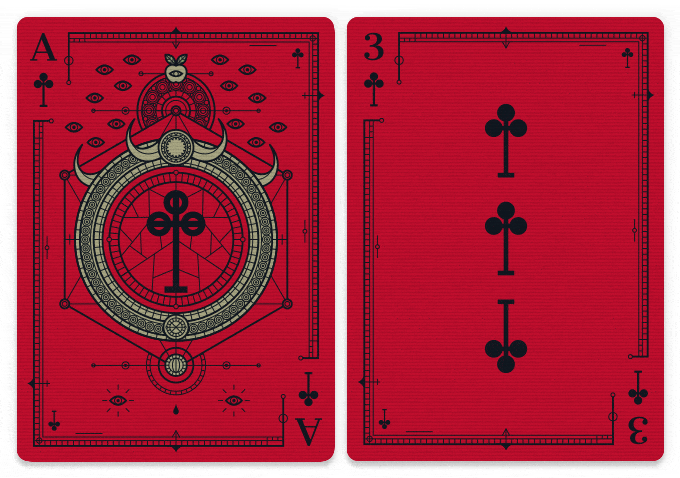 PlayingCardDecks.com-Sins Anima v1 Red Playing Cards LPCC