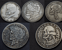 PlayingCardDecks.com-Skull Head Coins