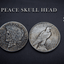 PlayingCardDecks.com-Skull Head Coins: Peace