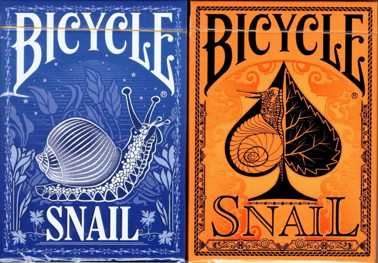 PlayingCardDecks.com-Snail Gilded Bicycle Playing Cards: 2 Deck Set