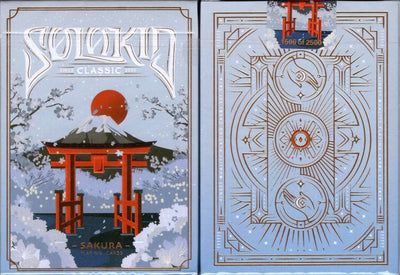 PlayingCardDecks.com-Solokid Sakura Blue Playing Cards MPC
