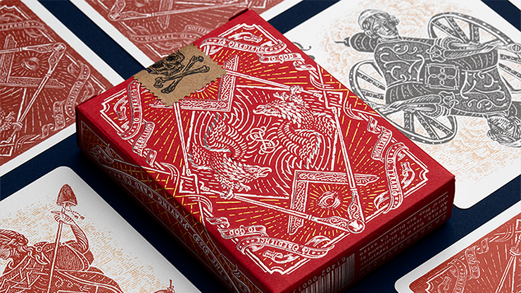 PlayingCardDecks.com-Sons of Liberty Patriot Red Playing Cards USPCC