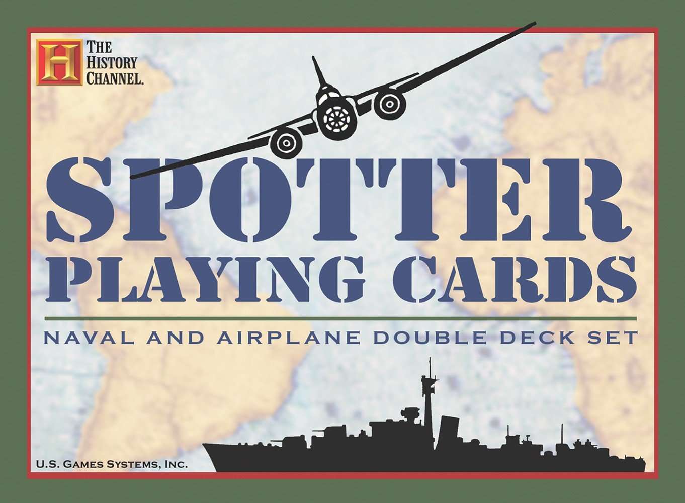 PlayingCardDecks.com-Spotter Playing Cards Naval & Airplane 2 Deck Set USGS