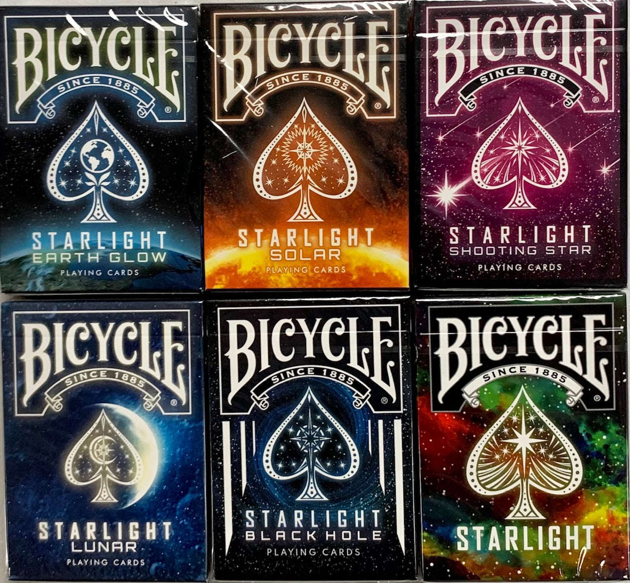 PlayingCardDecks.com-Starlight Bicycle Playing Cards 6 Deck Set