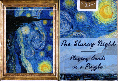 PlayingCardDecks.com-Starry Night Gold Gilded Playing Cards USPCC