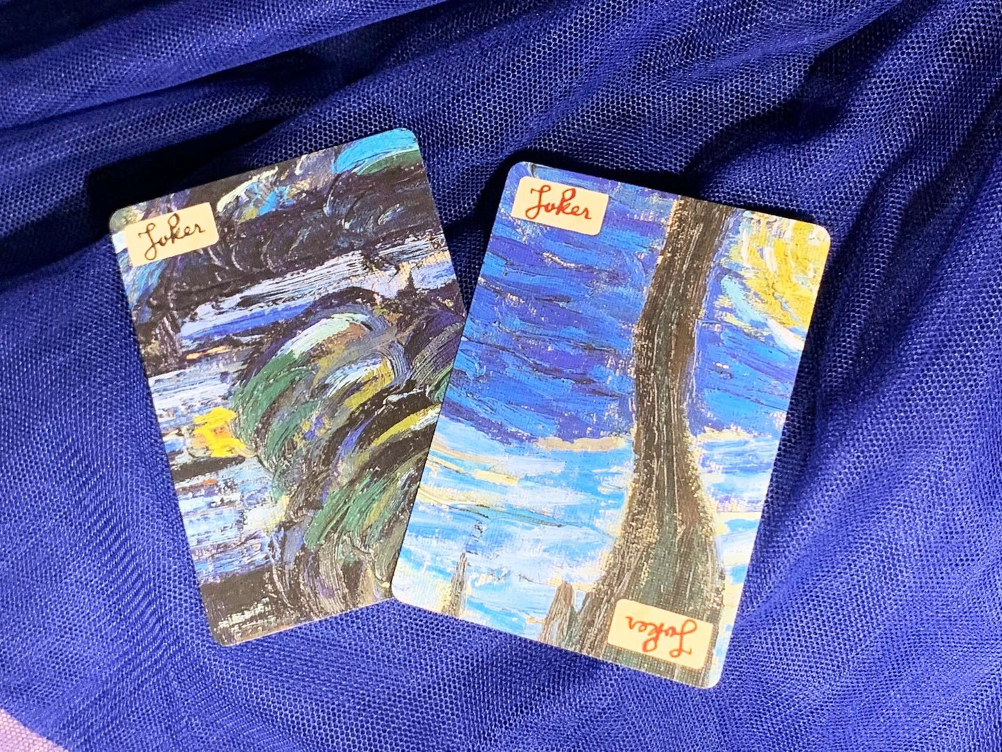 PlayingCardDecks.com-Starry Night Gold Gilded Playing Cards USPCC