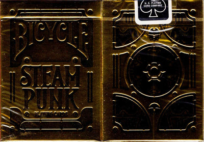 PlayingCardDecks.com-Steampunk Gold Bicycle Playing Cards