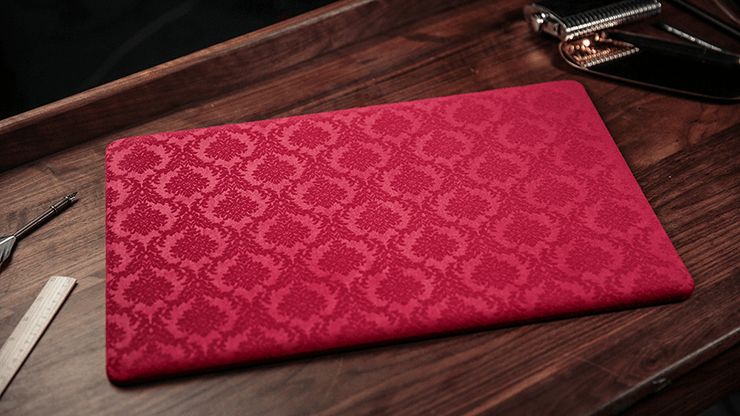 PlayingCardDecks.com-Suede Leather Luxury Large Close-Up Pad: Red