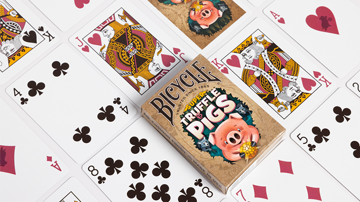 PlayingCardDecks.com-Super Truffle Pigs Bicycle Playing Cards