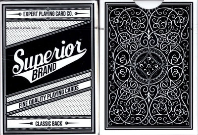 PlayingCardDecks.com-Superior Black v2 Playing Cards EPCC