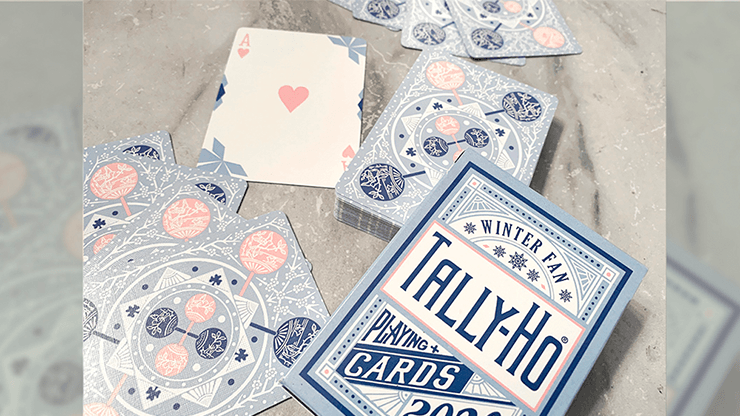 PlayingCardDecks.com-Tally-Ho Winter Fan Cardistry Playing Cards