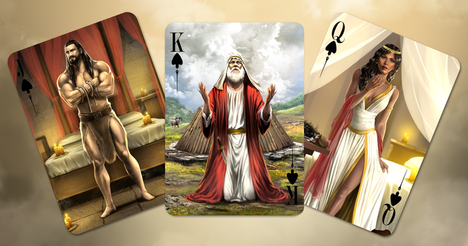 PlayingCardDecks.com-Testament Art Gold Gilded Playing Cards WJPC